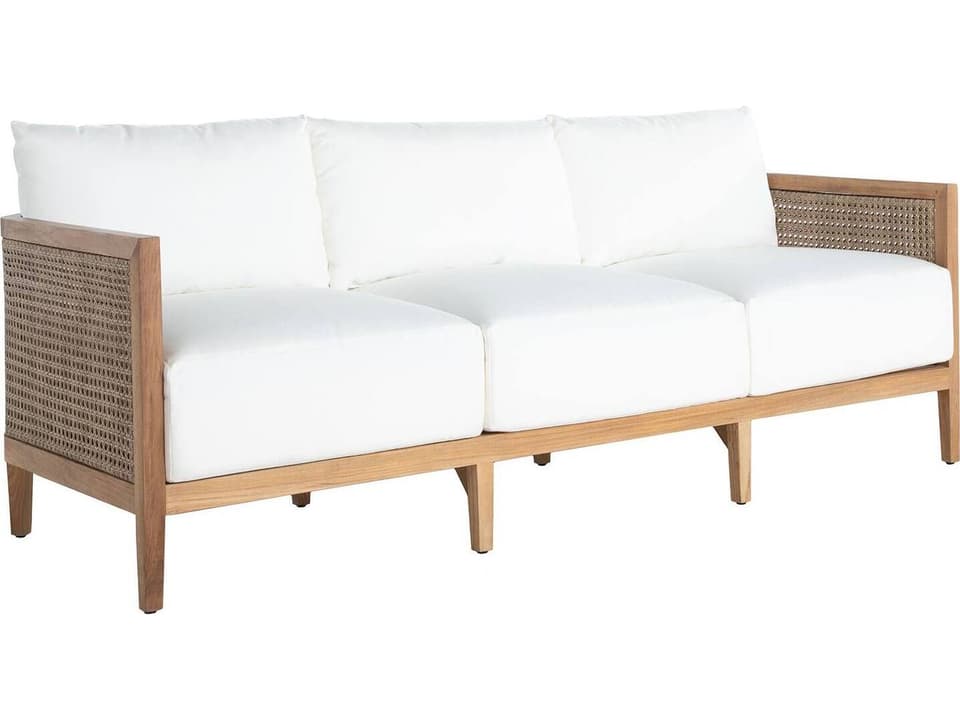 Playa Teak N-Dura Wicker Patio Sofa with Cushion