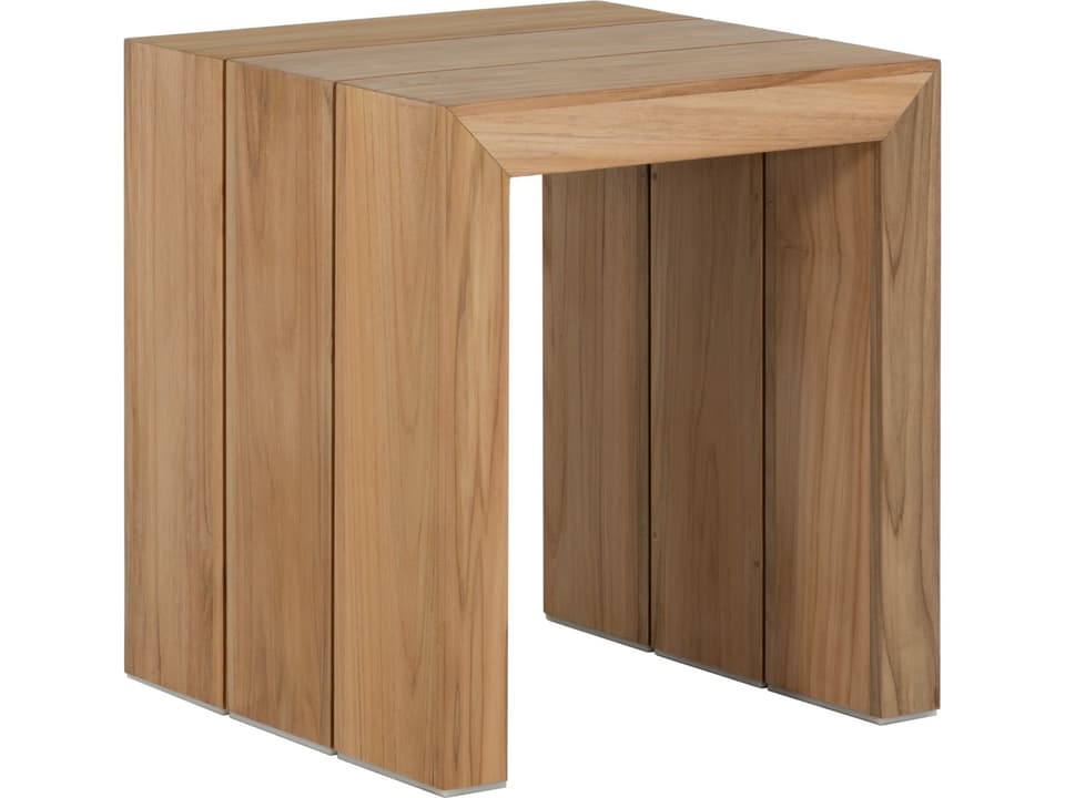 Messina Natural Teak Square Side Table