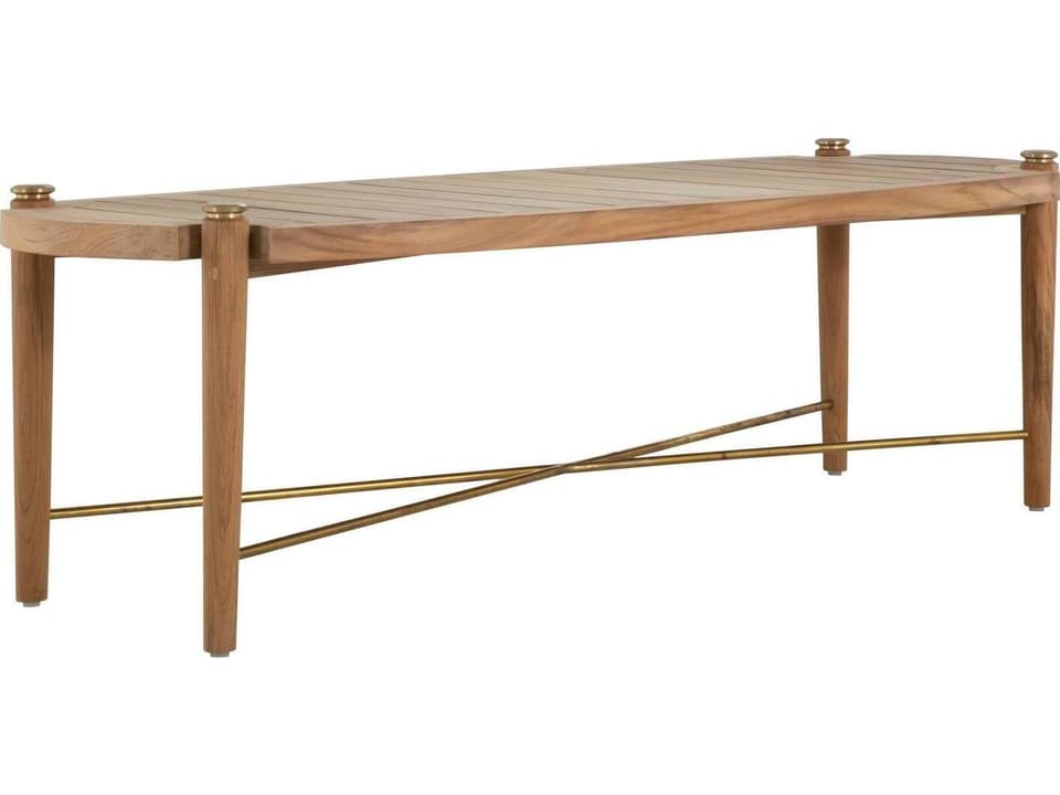 Pacifica 60 Inch Rectangular Teak Coffee Table in Natural