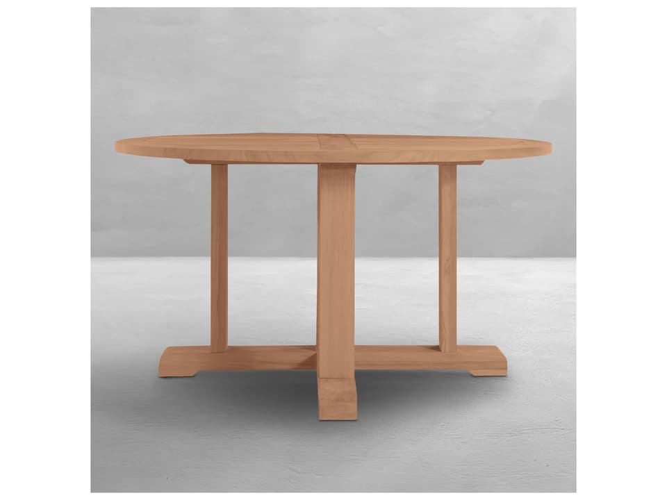 Club Teak 43-Inch Pedestal Dining Table Base