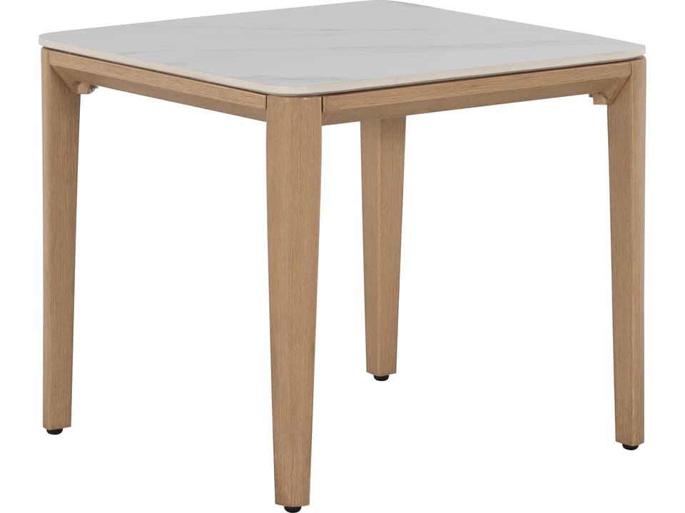 Palma 20 Inch Square End Table with Sintered Stone Top