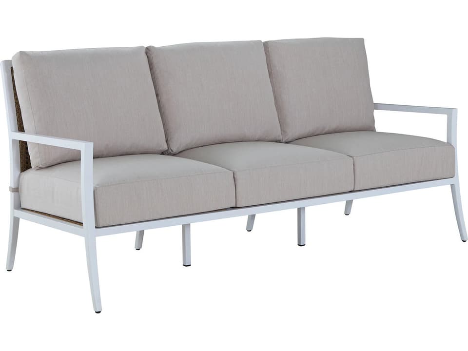 Bermuda Wrought Aluminum N-Dura Wicker 3-Seat Sofa