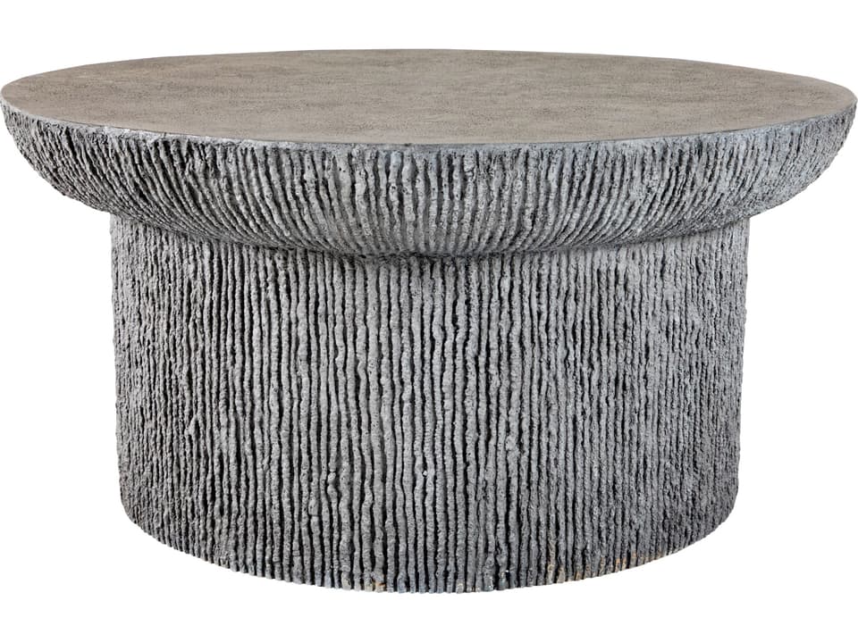 Brant 36-Inch Round Cast Stone Coffee Table