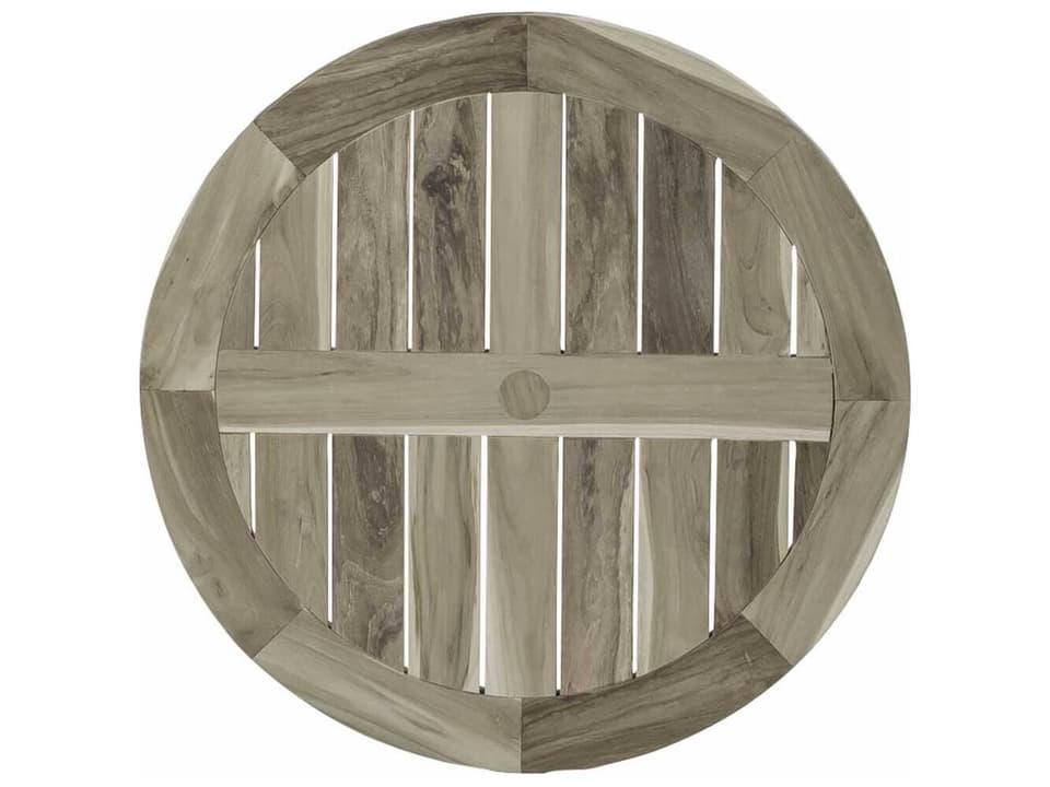 Club Teak 36-Inch Round Table Top with Umbrella Hole