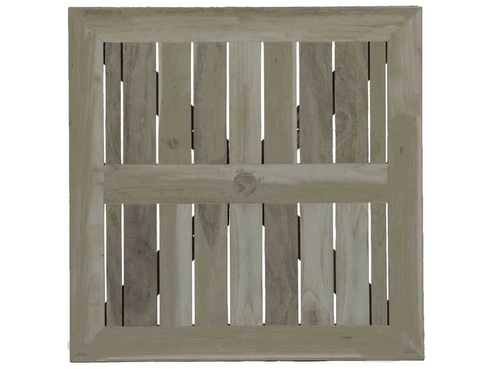 Club Teak 36 Inch Square Table Top with Umbrella Hole