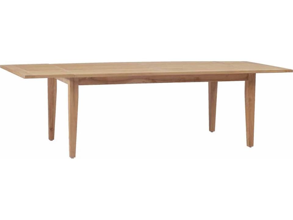 Club Teak Extendable Farm Table with Umbrella Hole