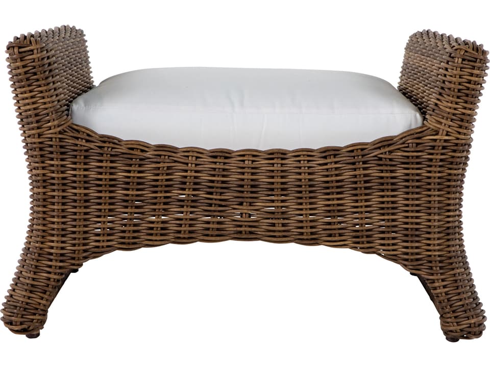 Gayle Wicker Raffia Small Patio Bench