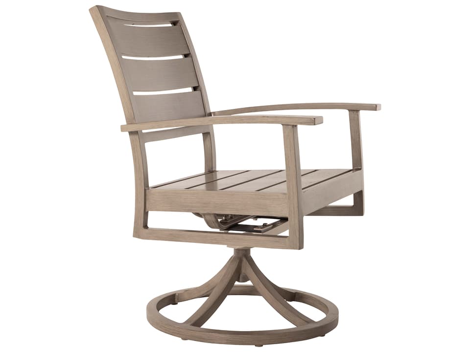 Charleston Aluminum Swivel Rocker Dining Arm Chair