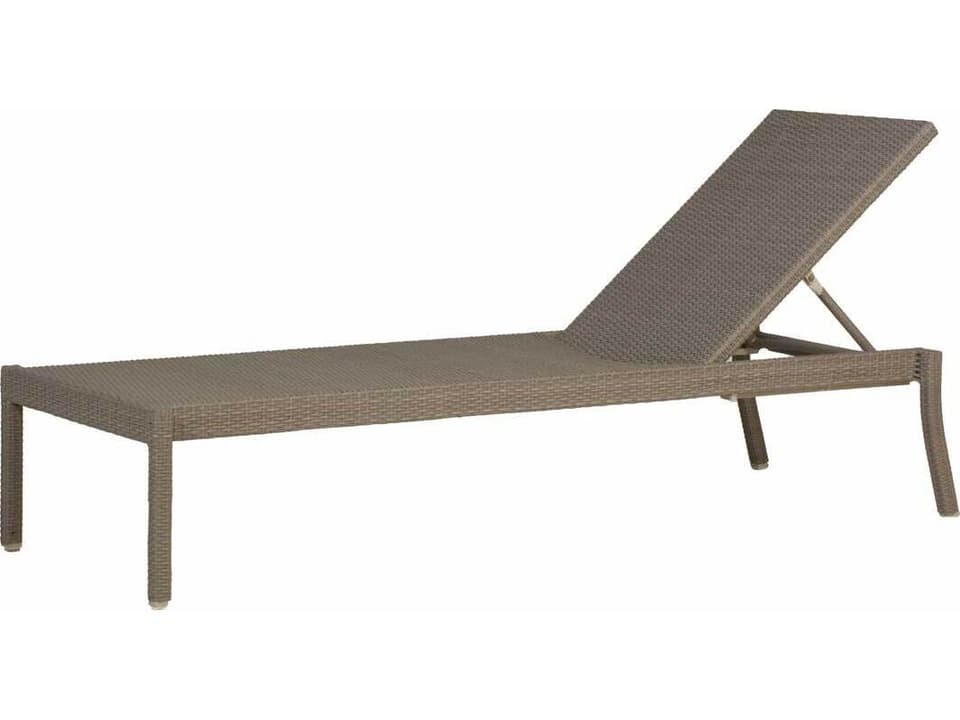 Nathan N-Dura Resin Wicker Chaise Lounge in Black Walnut
