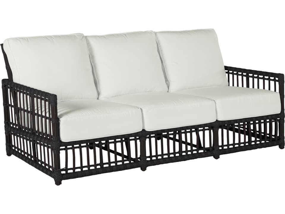 Newport N-Dura Wicker Sofa with Wrought Aluminum Frame