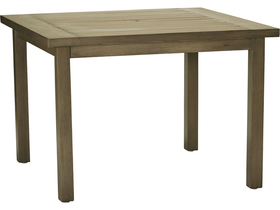Club Aluminum Square Outdoor Patio Dining Table