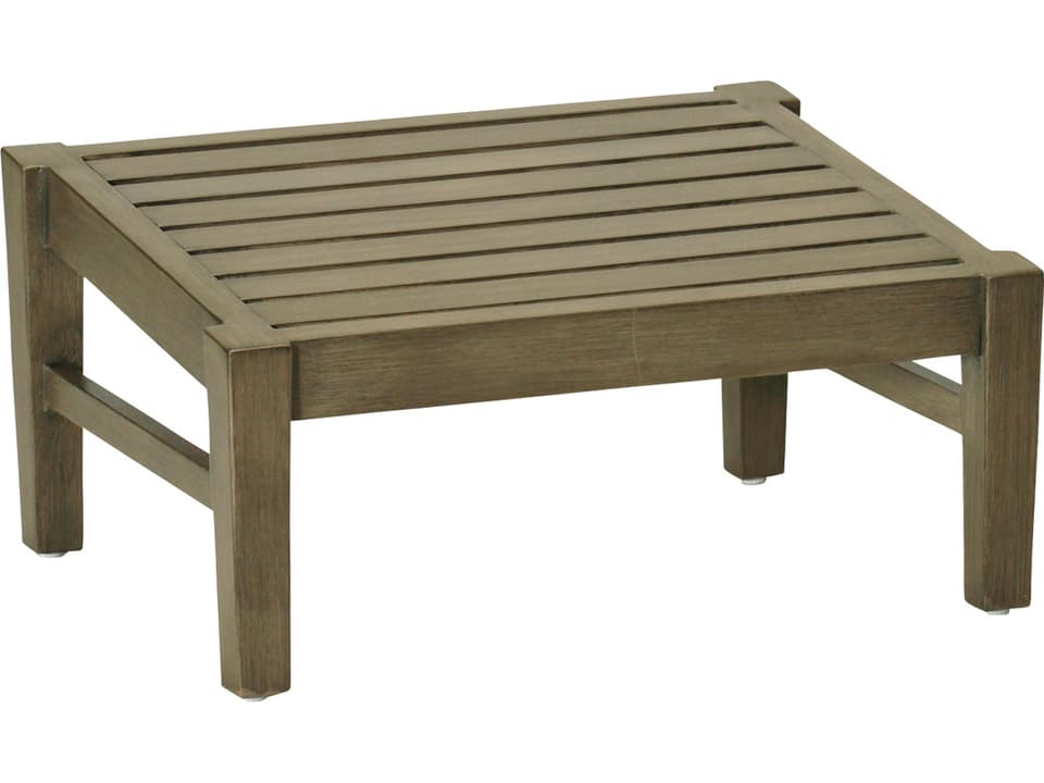 Croquet Aluminum Outdoor Ottoman with Sunbrella Cushion