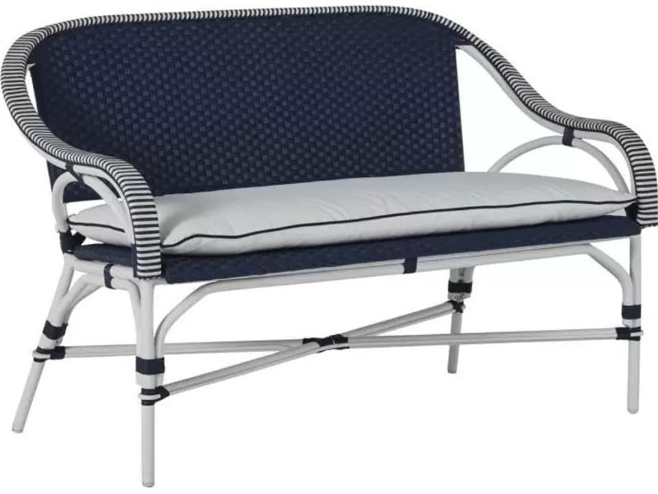 Savoy Aluminum and N-Dura Wicker Loveseat