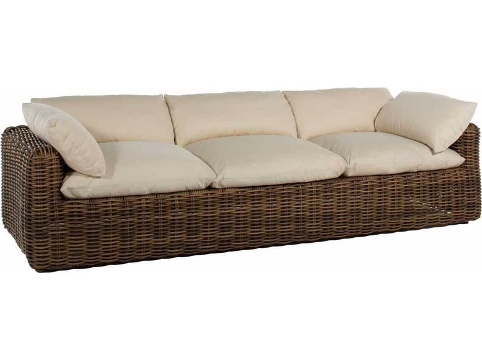 Montecito 111 Inch N-Dura Resin Wicker Sofa