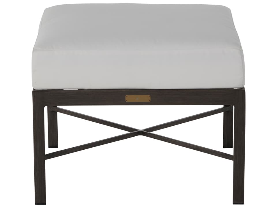 Monaco Aluminum Outdoor Ottoman with Sunbrella Cushion