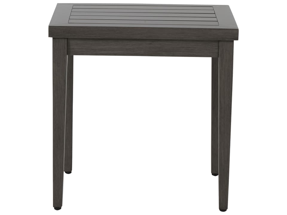 Brookside Square Wrought Aluminum End Table in Midnight
