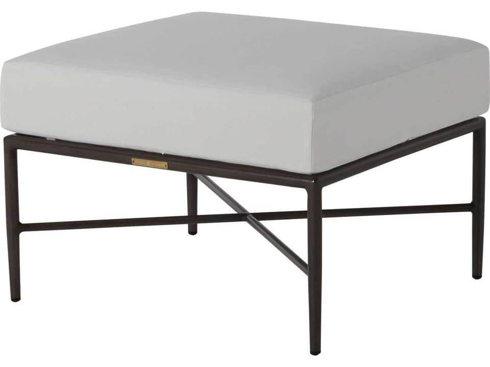 Carmel Wrought Aluminum Outdoor Ottoman
