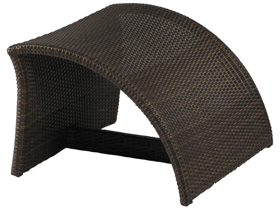 Halo N-Dura Resin Wicker Ottoman in Onyx