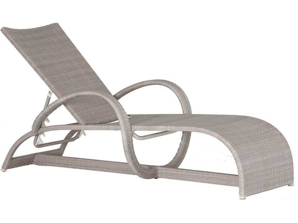 Halo Oyster N-Dura Resin Wicker Chaise Lounge