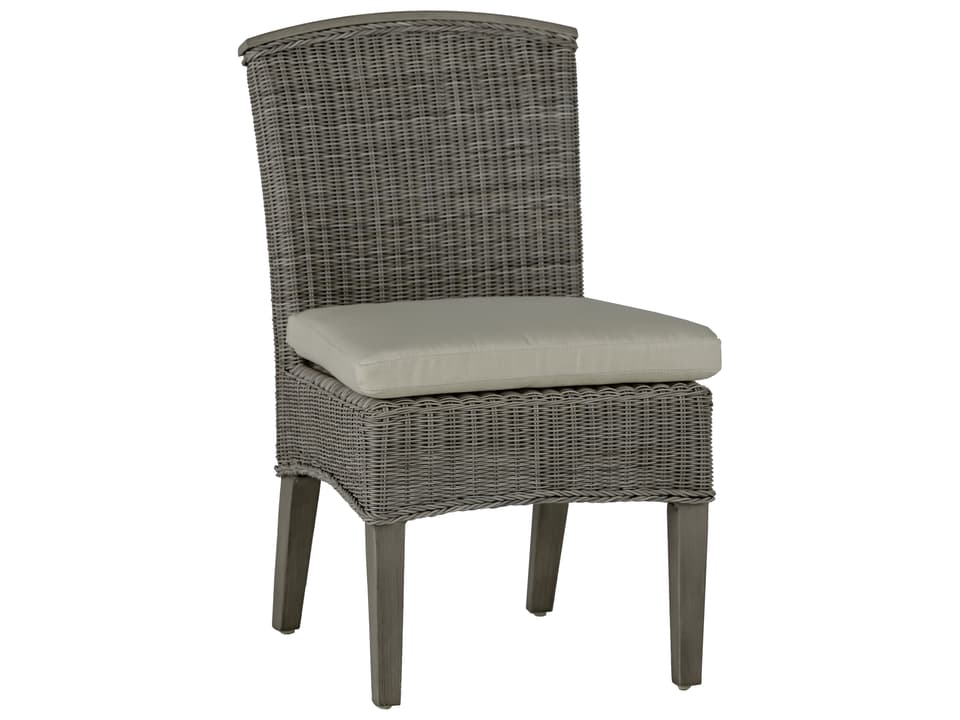 Astoria N-Dura Wicker Dining Side Chair in Oyster