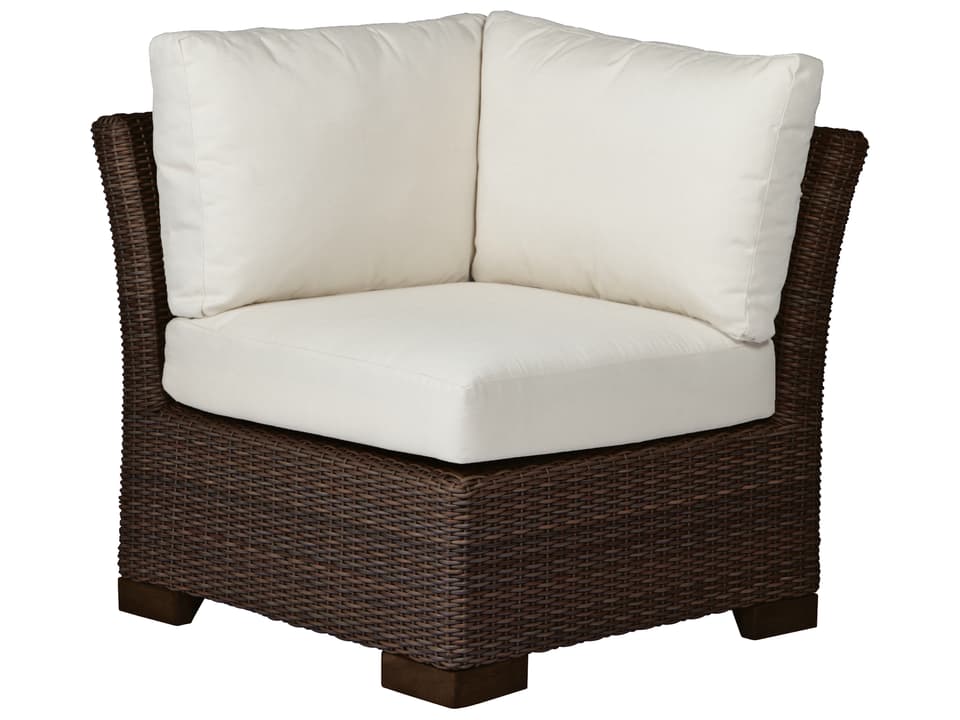Club Woven Wicker Corner Chair with Cushion