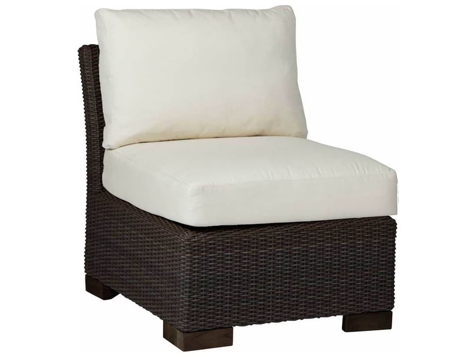 Club Woven Wicker Modular Outdoor Lounge Chair with Cushion
