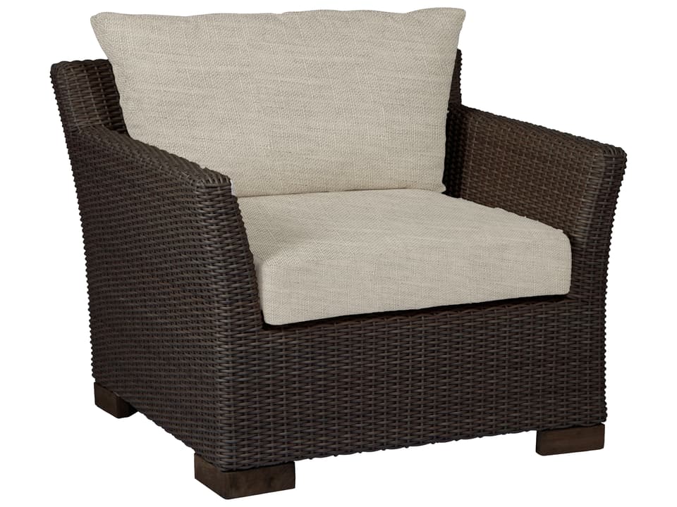 Club Woven Wicker Outdoor Patio Lounge Chair with Cushion