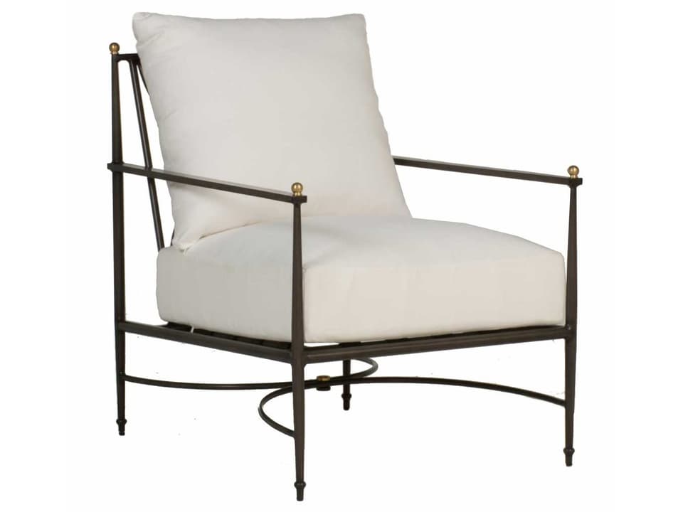Roma Aluminum Slate Grey Patio Lounge Chair with Cushion