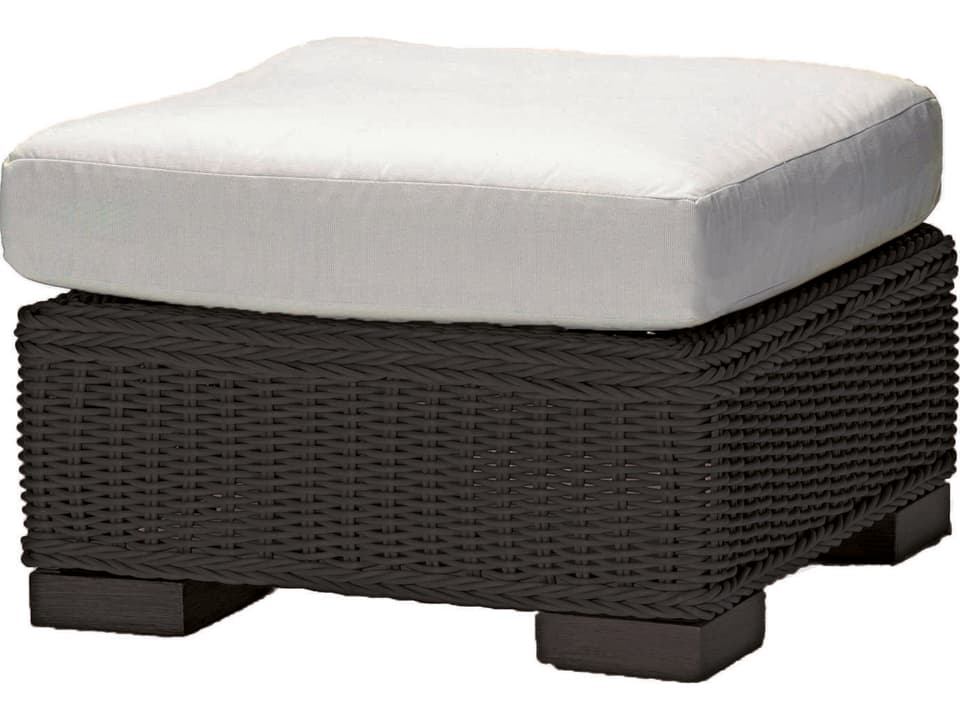 Rustic Wicker Ottoman