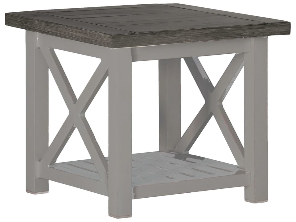 Cahaba Square Extruded Aluminum Outdoor End Table in Slate Grey