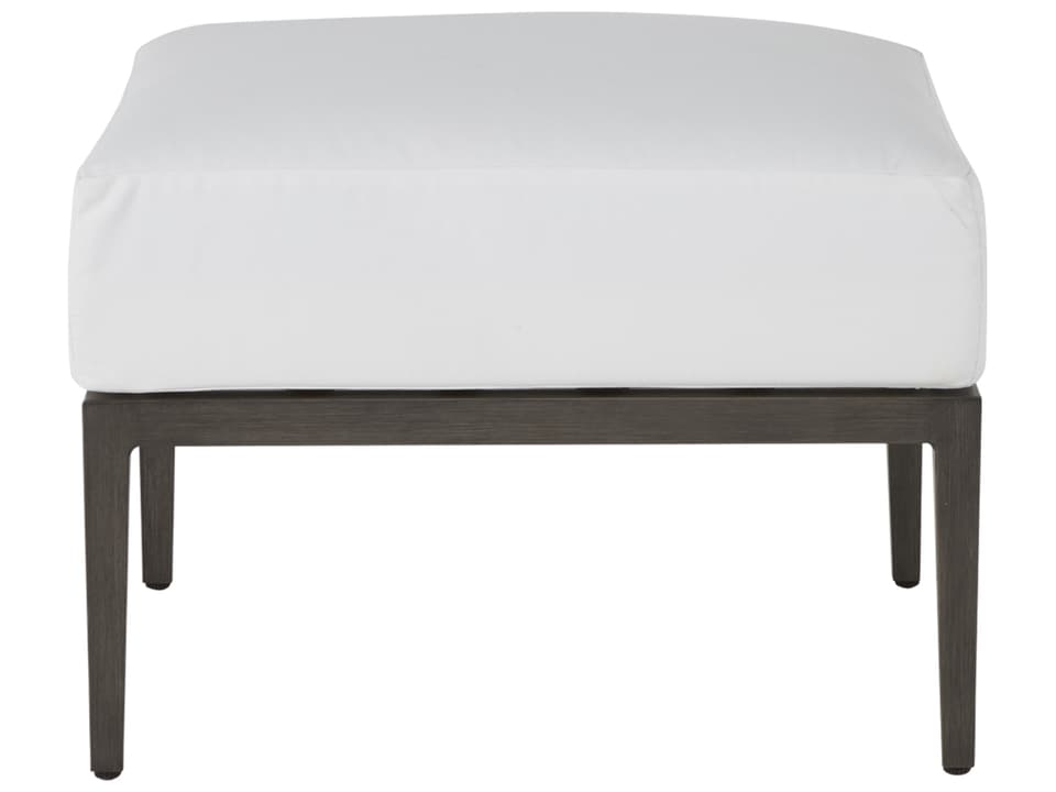 Santa Barbara Aluminum Ottoman in Slate Grey