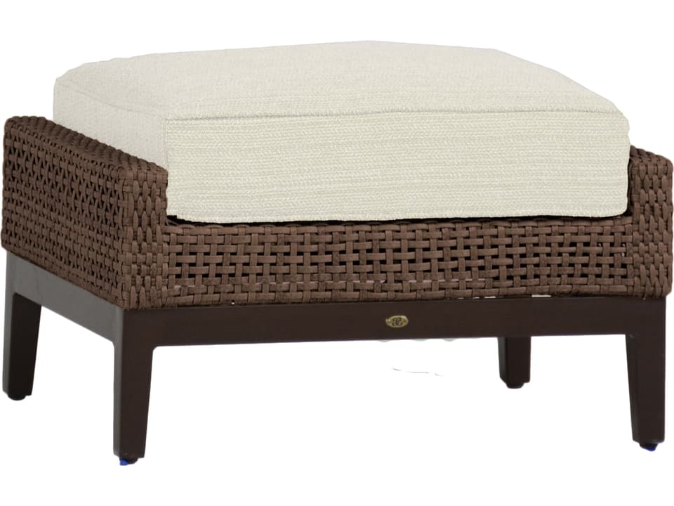 Peninsula N-Dura Resin Wicker Outdoor Ottoman with Cushion