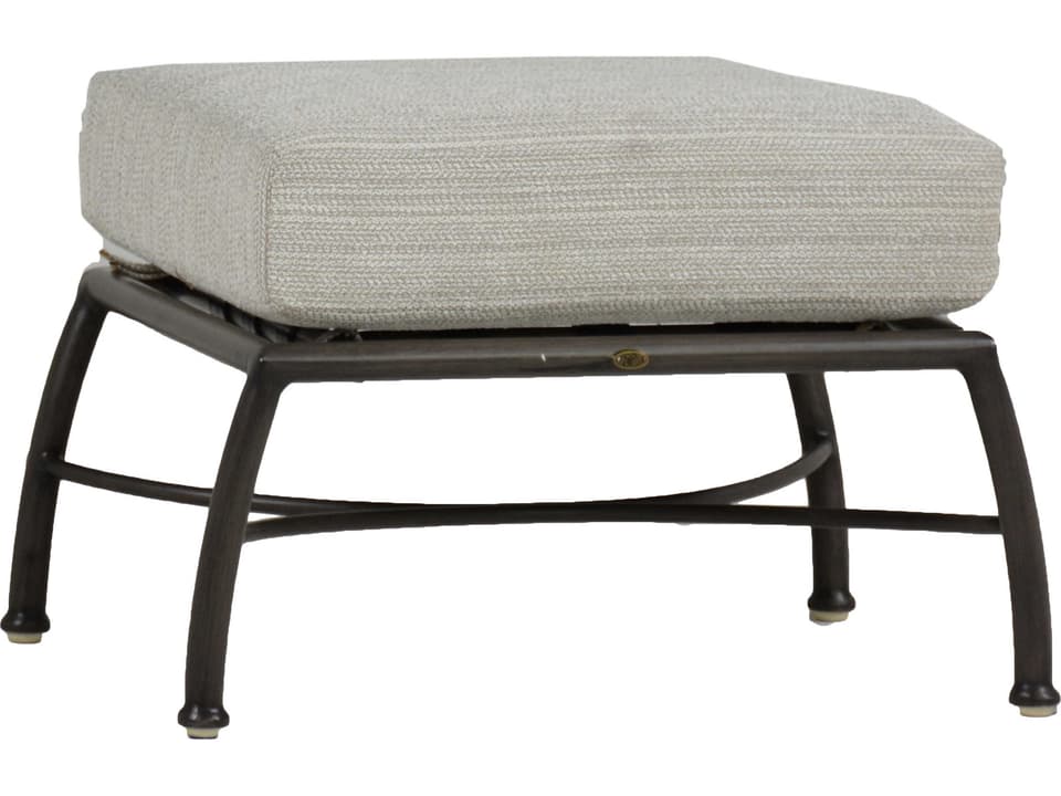 Majorca Aluminum Outdoor Ottoman in Slate Gray