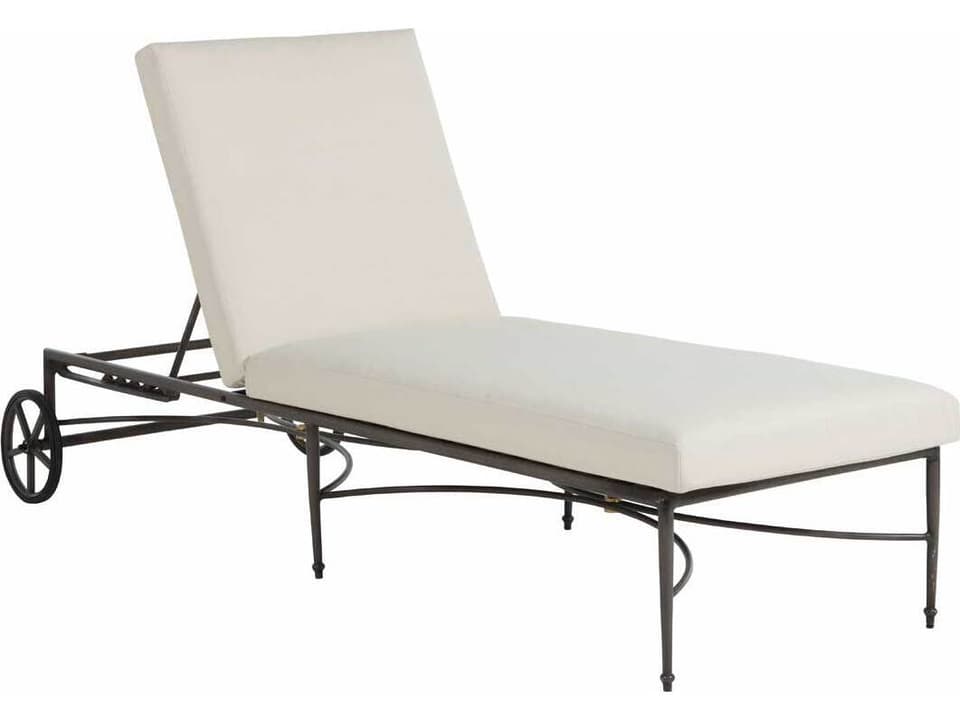 Roma Aluminum Chaise Lounge with Wheels