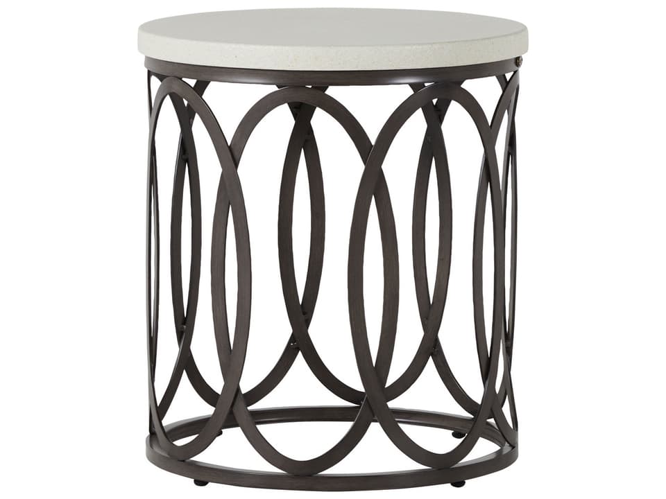 Ella 20-Inch Aluminum Round End Table