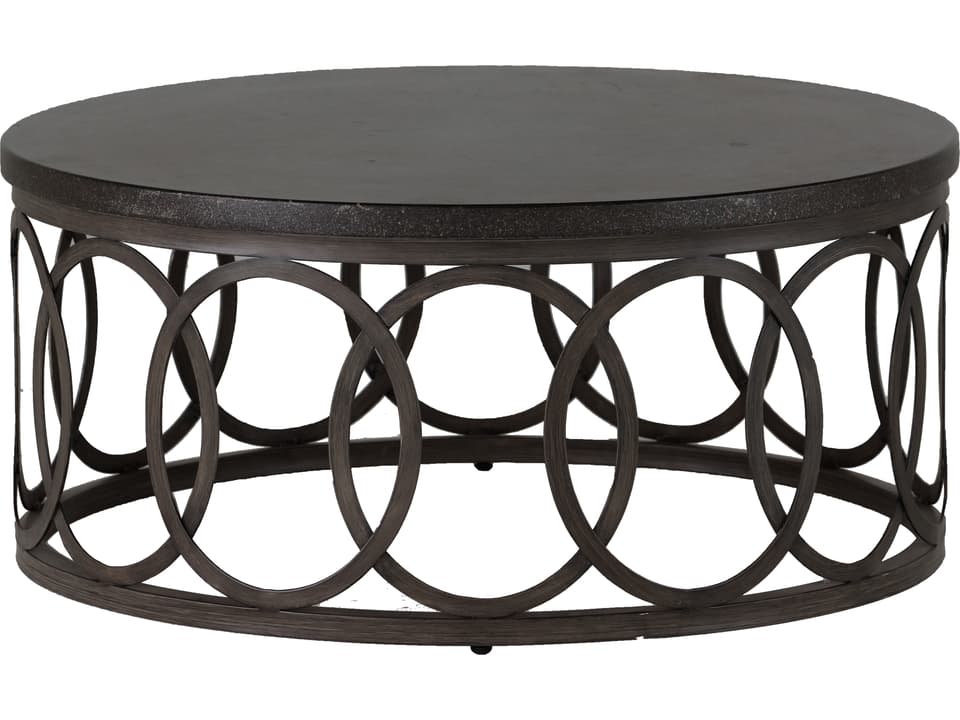Ella 42 Inch Round Wrought Aluminum Coffee Table
