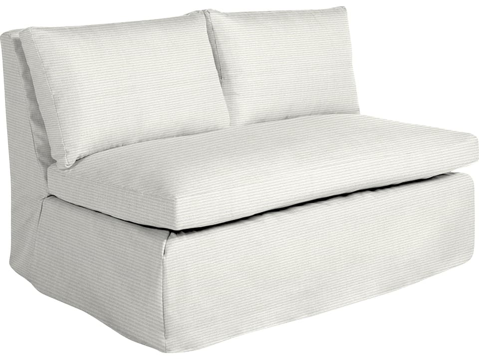 Nora Armless Loveseat in Washboard Snow