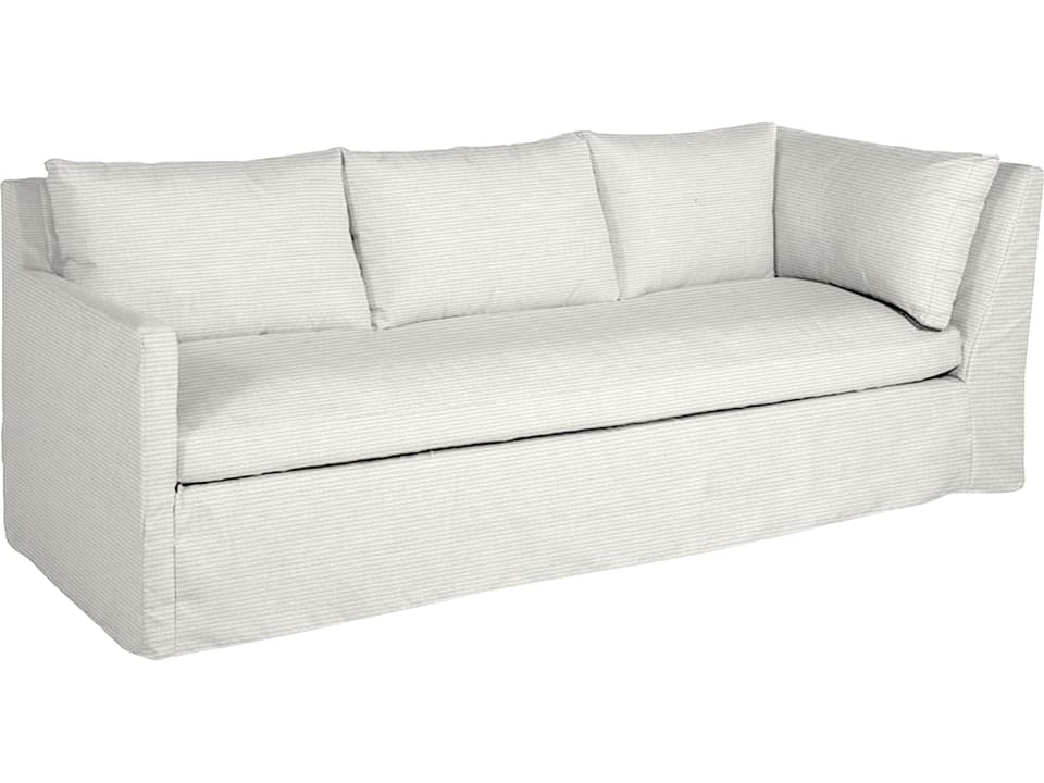 Nora Left Arm Facing Corner Sofa with Performance Fabric in Washboard Snow