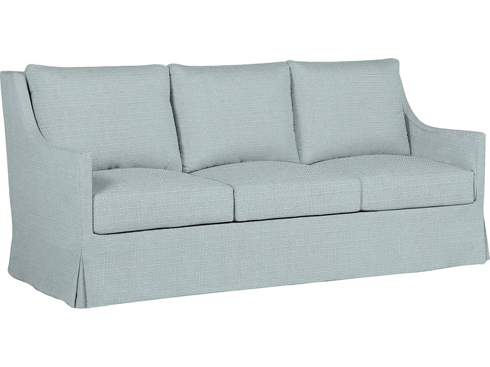 Shelby Outdoor Sofa with Grid Cloth Indigo Fabric