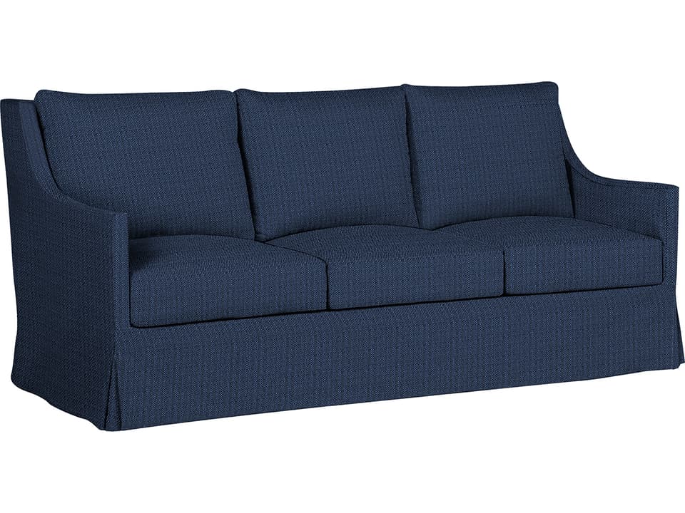 Shelby Outdoor Sofa with Grid Cloth Mist Performance Fabric