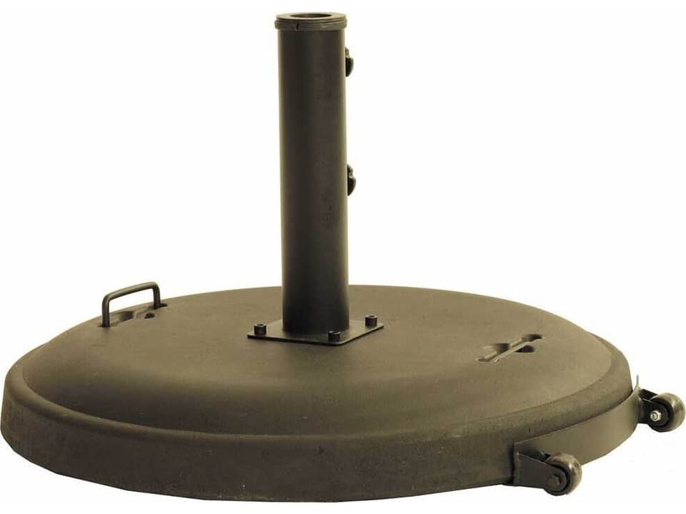 110 Lb Composite Umbrella Base with Wheels in Ebony
