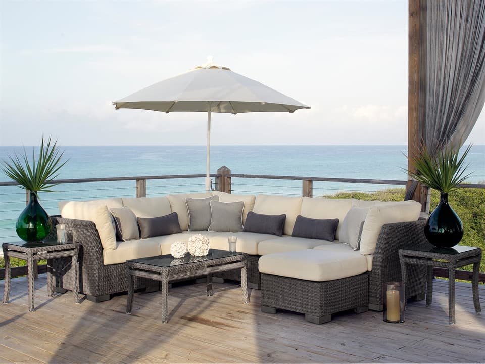 Club Woven Sectional Outdoor Lounge Set