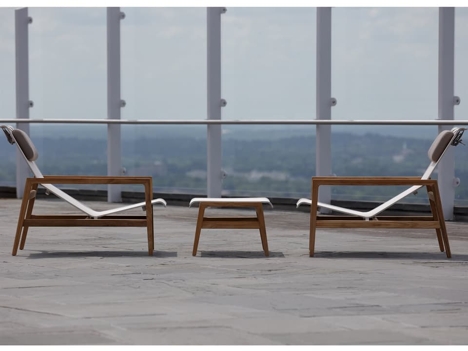 Coast Teak Sling Outdoor Lounge Set
