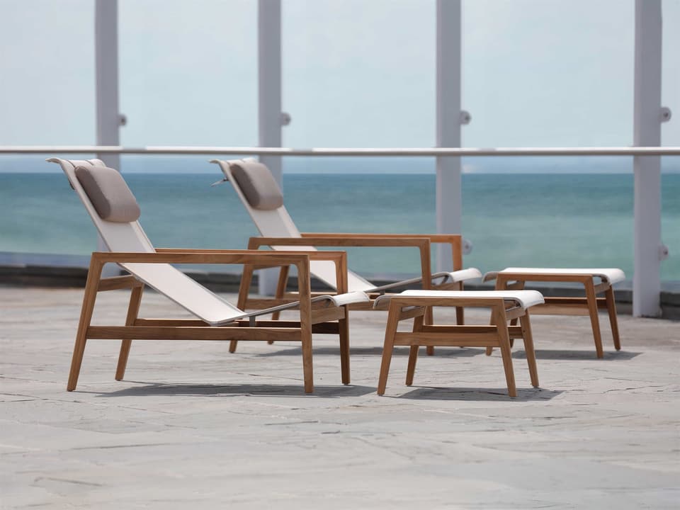 Coast Teak Sling Lounge Set