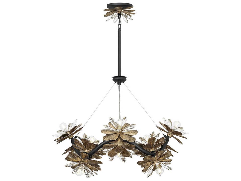 16-Light Giselle Chandelier in Delphine with Crystal Petals
