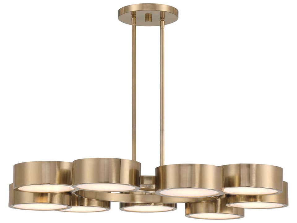 Talamanca 9-Light LED Chandelier in Noble Brass
