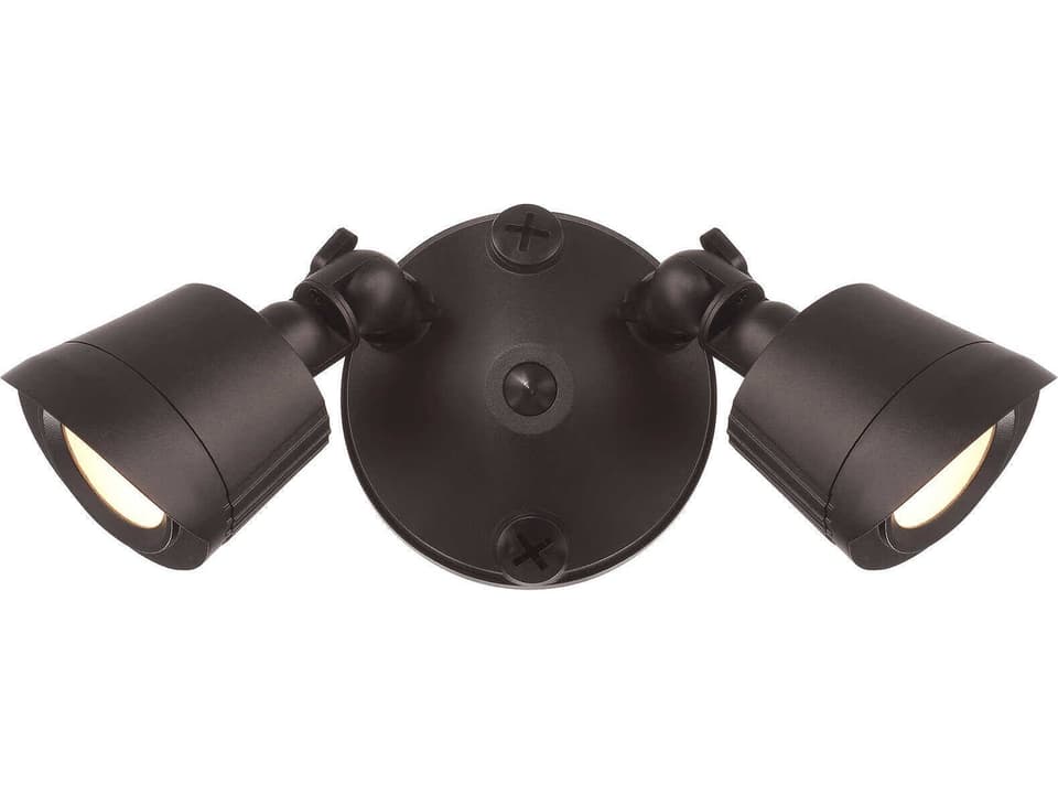 Stella 2-Light Integrated LED Outdoor Flood Light in Bronze