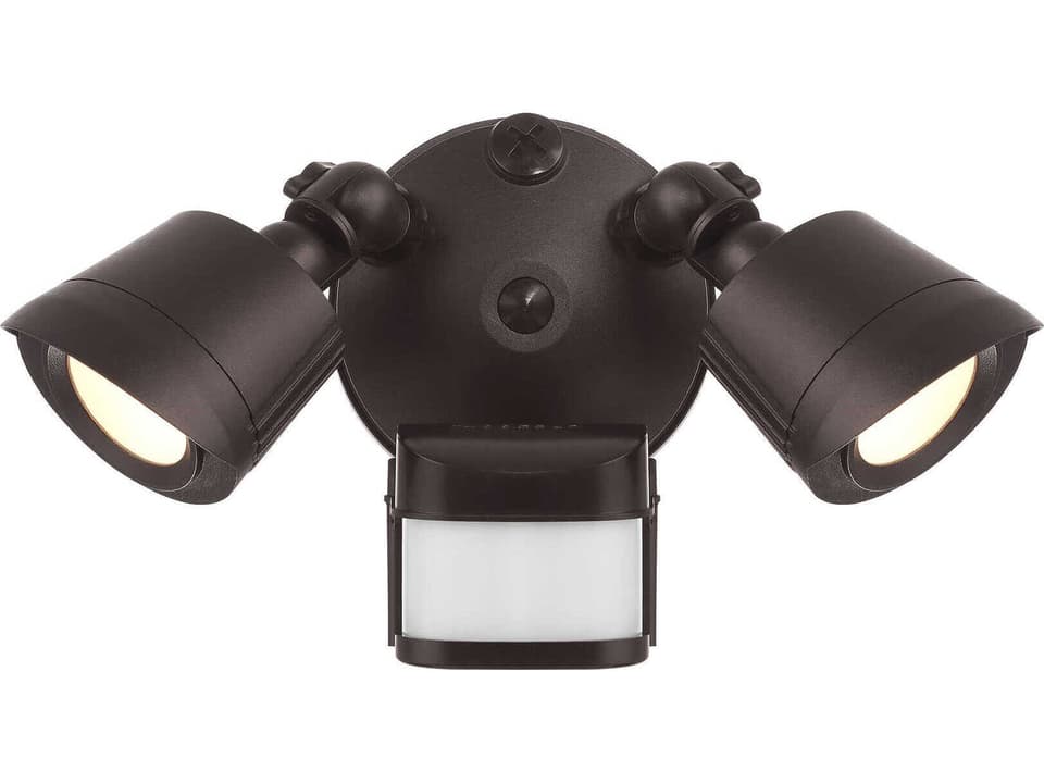 Stella 2-Light LED Outdoor Motion Sensor Flood Light in Bronze