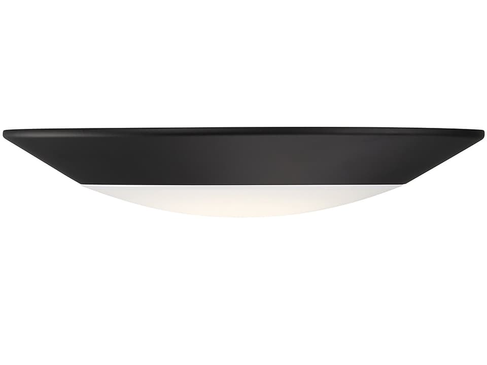 Stella 7-Inch 1-Light LED 5CCT Flush Mount Disc Light in Matte Black