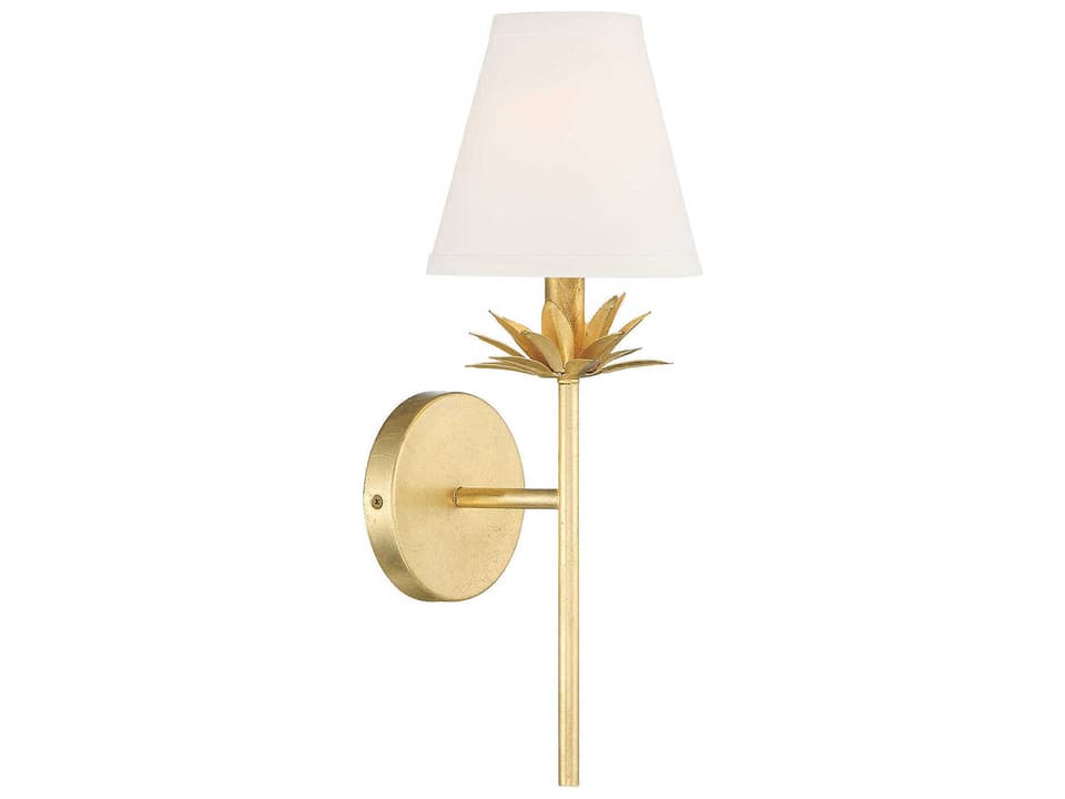 Meridian 1-Light Wall Sconce in True Gold